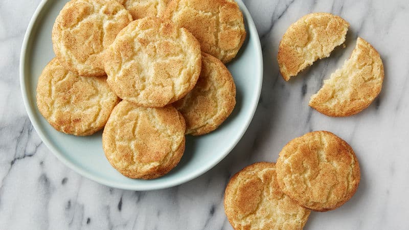 Fresh baked snickerdoodle cookies
