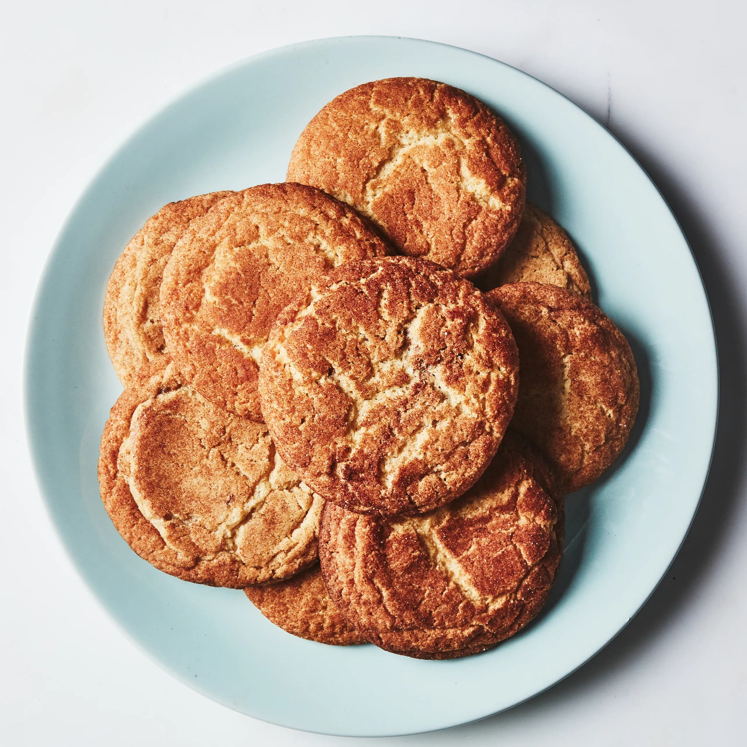 Snickerdoodle cookies with cinnamon sugar